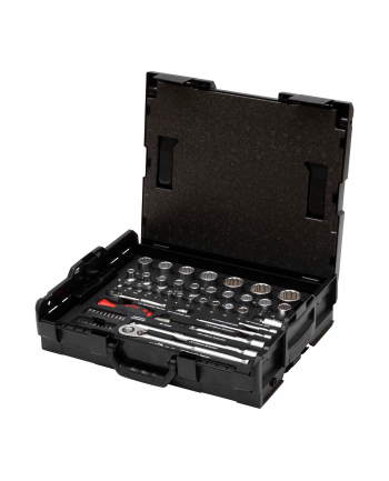 Wiha socket wrench and bit set 1/4 and 1/2, 60 pieces (with 2 ratchets and plug-in handle, in L-BOXX)