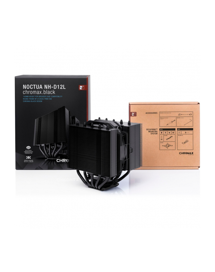 Noctua Noctua NH-D12L chromax.Kolor: CZARNY, CPU cooler (Kolor: CZARNY) główny