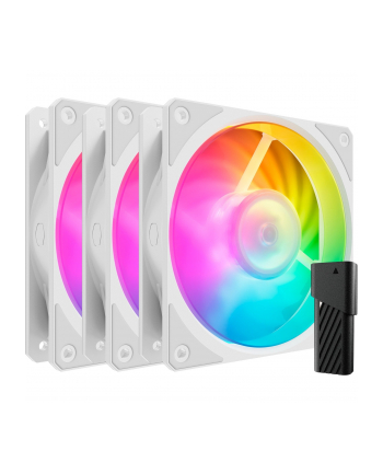 Cooler Master Mobius 120P ARGB 120x120x25, case fan (Kolor: BIAŁY, 3-pack)