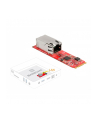 DeLOCK Converter M.2 Key B+M connector to 1 x RJ45 2.5 Gigabit LAN port horizontal, LAN adapter - nr 6