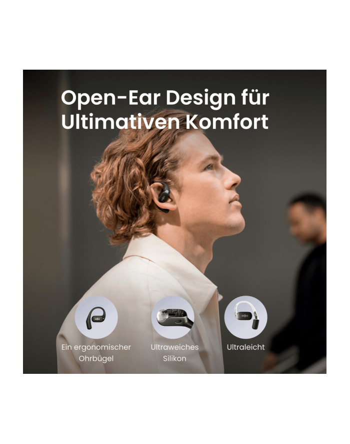 Shokz OpenFit, headphones (Kolor: CZARNY, Bluetooth, USB-C) główny