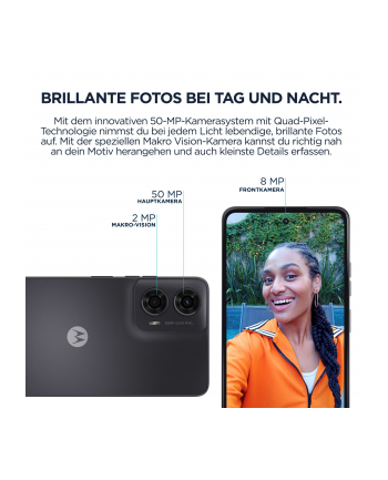 Motorola moto g24 - 6.0 - 128GB, mobile phone  (Matte Charcoal, System Android 14, 8GB)