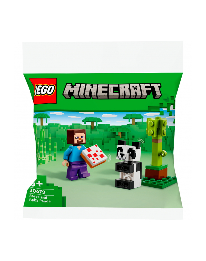 LEGO 30672 Minecraft Steve with Baby Panda, construction toy główny