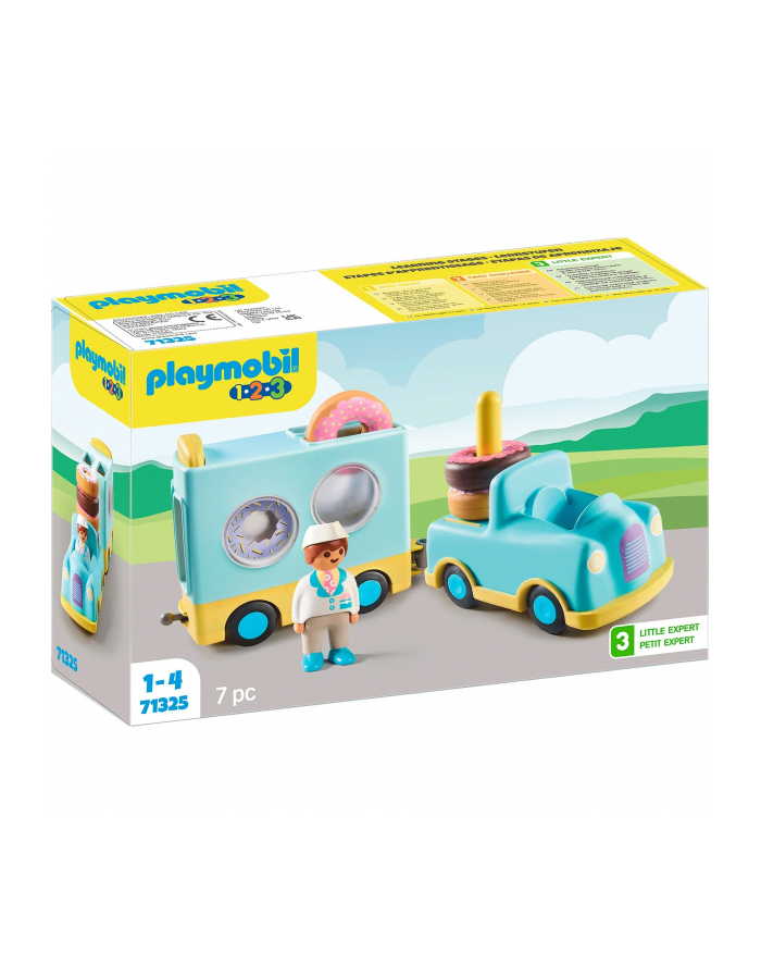 PLAYMOBIL 71325 1.2.3: Crazy Donut Truck with Stacking and Sorting Function, Construction Toy główny