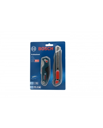 bosch powertools Bosch cutter knife set Professional, 2-piece, carpet knife (blue, for snap-off blades and trapezoidal blades)