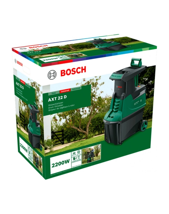 bosch powertools Bosch quiet shredder AXT 22 D, milling drum (green/Kolor: CZARNY, 2,200 watts) główny