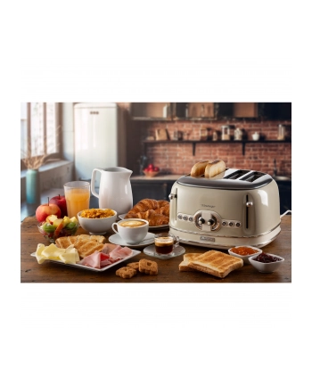Ariete Vintage 4-slot toaster 156 (beige, 1,600 watts, for 4 slices of toast)