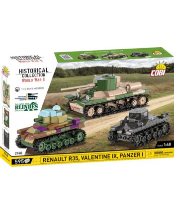 COBI 2740 Historical Collection WWII Renault Valetine Panzer I 595 klocków