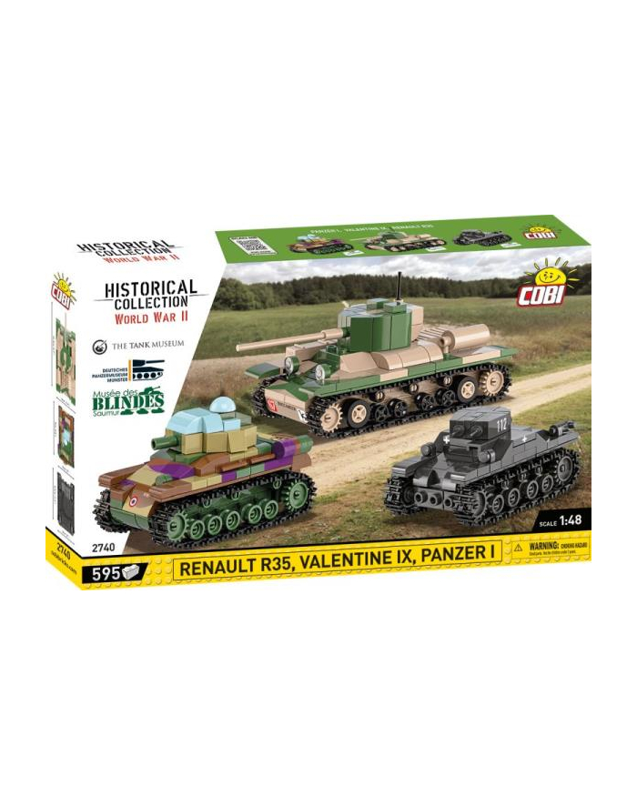 COBI 2740 Historical Collection WWII Renault Valetine Panzer I 595 klocków główny