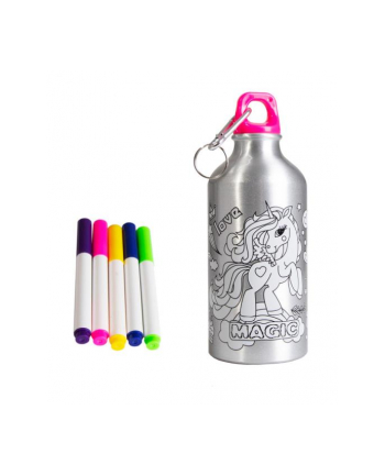 norimpex Bidon metalowy 500ml z Jednorożcem do kolorowania 2000029