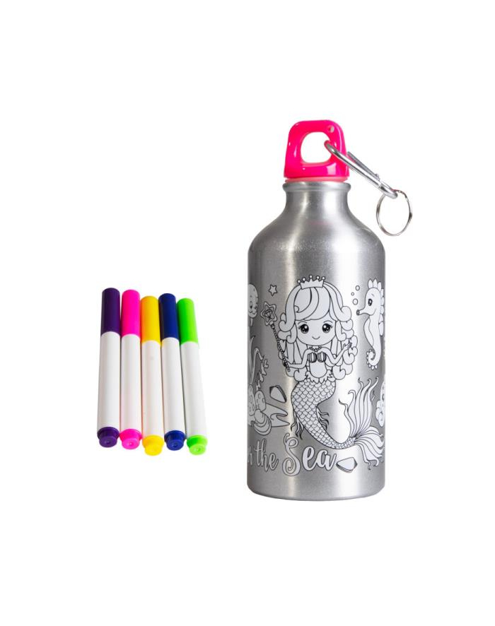 norimpex Bidon metalowy 500ml z Syrenką do kolorowania 2000030 główny