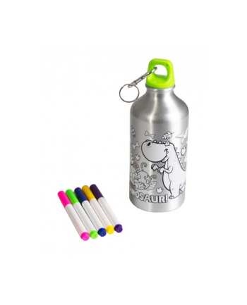 norimpex Bidon metalowy 500ml z Dinozaurem do kolorowania 2000031