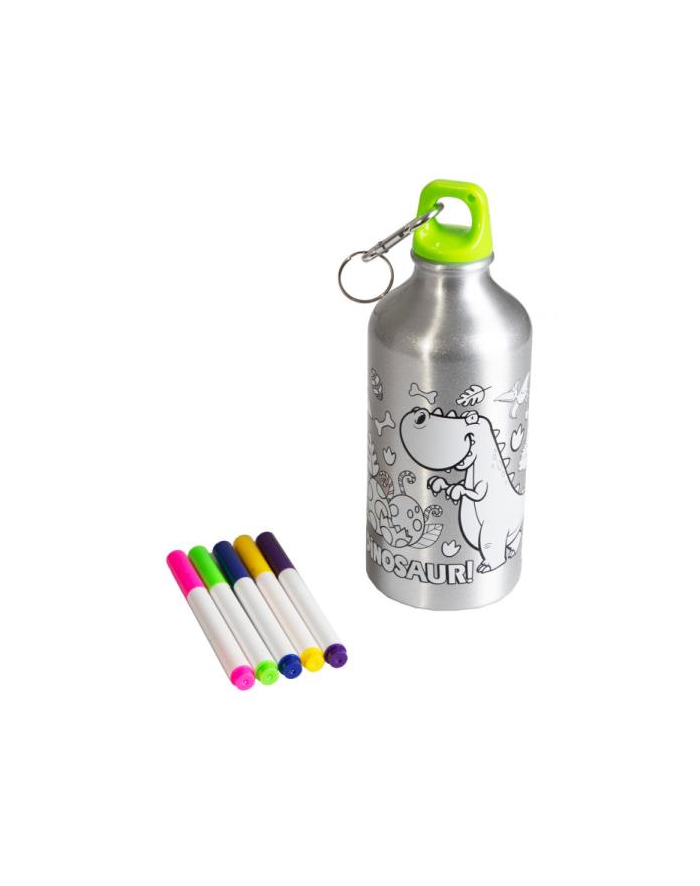 norimpex Bidon metalowy 500ml z Dinozaurem do kolorowania 2000031 główny
