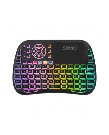 savio Podświetlana klawiatura bezprzewodowa RGB BT + 2.4 GHz , TV Box, Smart TV, Konsole, PC, KW-04