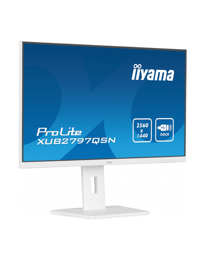 iiyama Monitor 27 cali XUB2797QSN-W1 IPS,QHD,USB-c Dock 65W,HDMI, WHITE główny