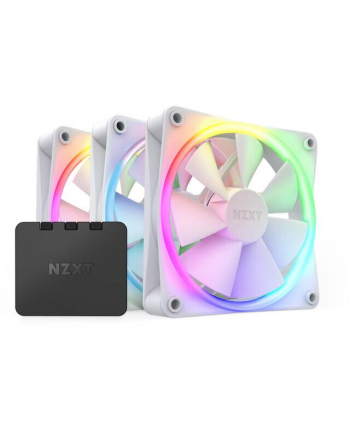 Zestaw 3 Wentylatory NZXT F120 RGB Kontroler Biały