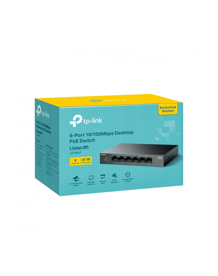 tp-link Przełącznik LS106LP 6xFE PoE główny