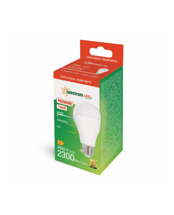 spectrum led Żarówka LED GLS E27 20W WW 3000K 2300lm 230V