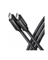 axagon BUCM32-CM15A Kabel USB-C - USB-C 3.2 Gen 2, 1.5m, PD 100W, 5A, 4K HD, ALU, oplot, czarny - nr 29