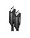 axagon BUCM32-CM15A Kabel USB-C - USB-C 3.2 Gen 2, 1.5m, PD 100W, 5A, 4K HD, ALU, oplot, czarny - nr 32