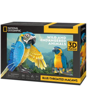 dante Puzzle 3D Ara szafirowa 88el National Geographic DS1097H Cubic Fun