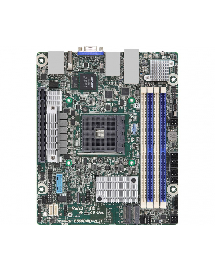 Płyta główna ASRock B550D4ID-2L2T 1x AM4 AMD Ryzen B550 (4xDIMM, SATA, 1xM2, 2xGbE, 2x10GbE, IPMI) główny