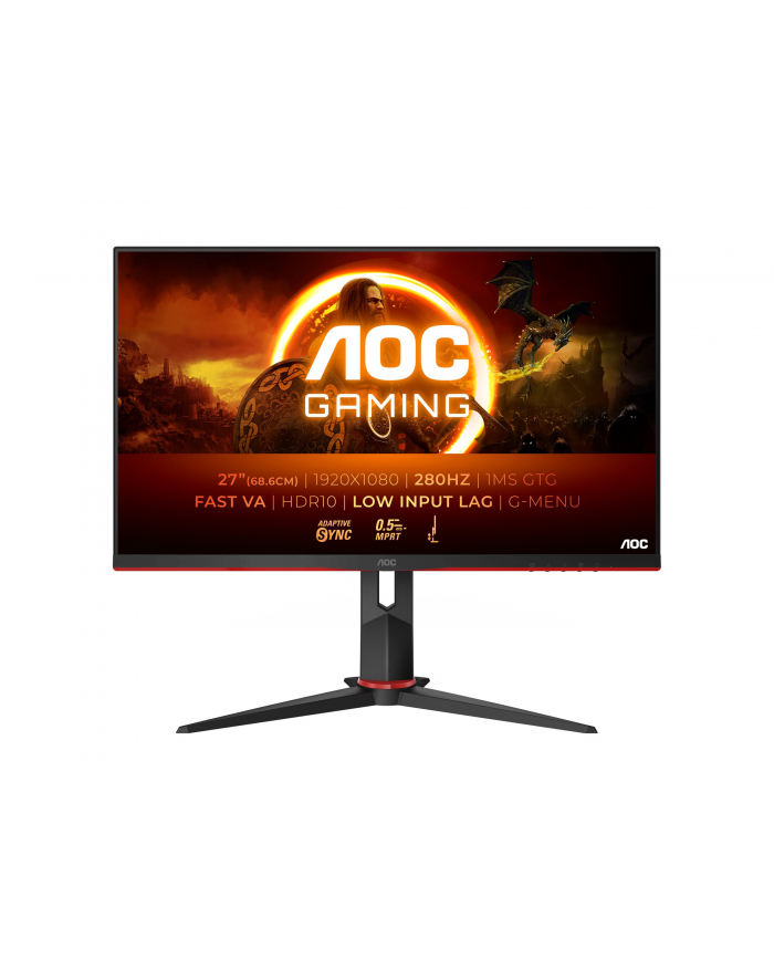 aoc Monitor 27G2ZN3 27 cali Fast VA 280Hz HDMIx2 DP Pivot główny