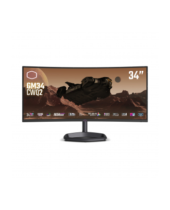 cooler master Monitor 34 cale GM34-CWQ2 UWQHD 180 Hz HDMI DP USB-C USB-B kontrola wysokości 0-80 mm Głośnik