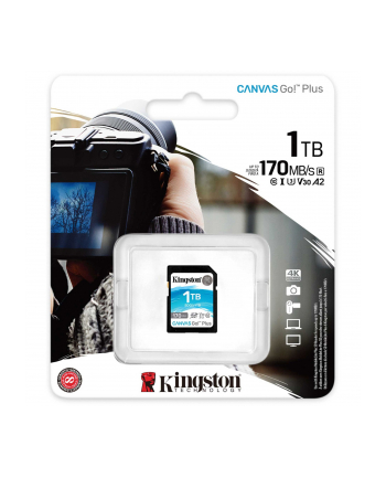 kingston Karta SD 1TB Canvas Go Plus 170/90MB/s CL10 U3 V30