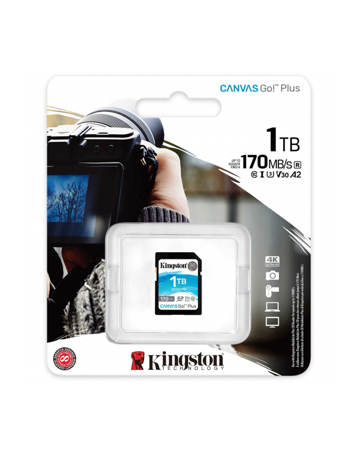 kingston Karta SD 1TB Canvas Go Plus 170/90MB/s CL10 U3 V30 główny