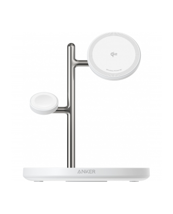 anker Ładowarka MagGo 3w1 Stand 15W Qi2 Biała
