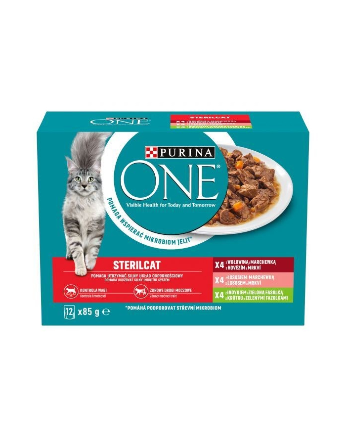 purina nestle PURINA One Sterilcat mix smaków - mokra karma dla kota - 12x85g główny