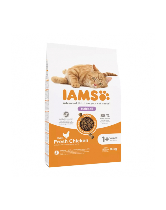 IAMS Adult Hairball Control - sucha karma dla kota - 10 kg główny