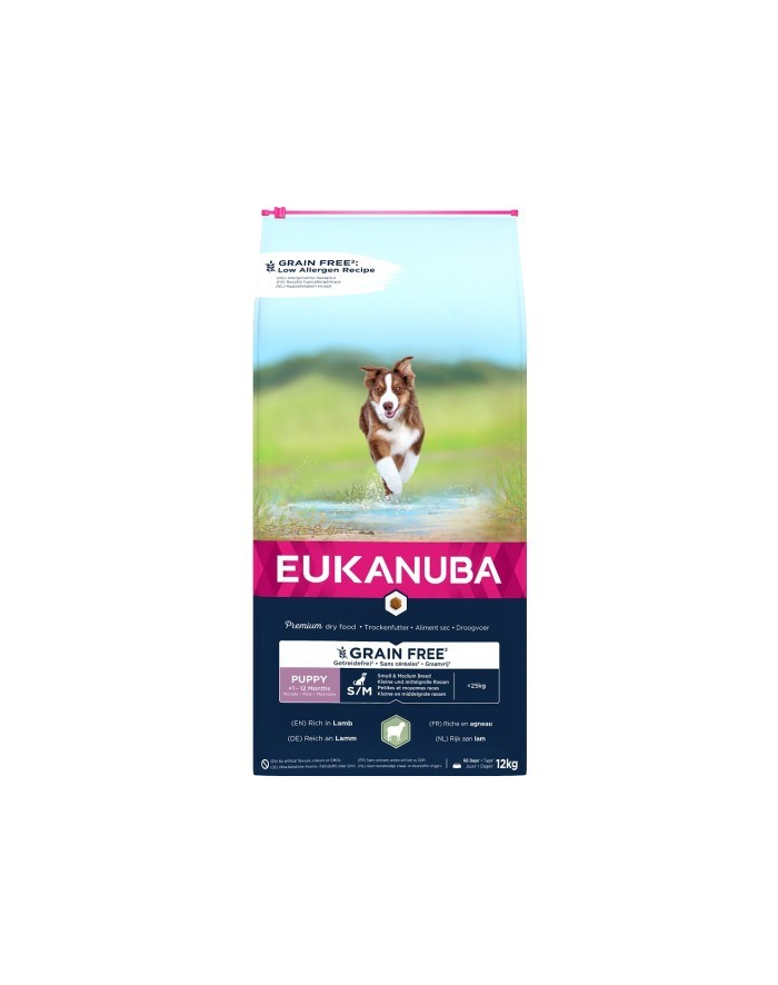 (wersja europejska)KANUBA Szczenie mała i średnia rasa bez zbóż jagnięcina - sucha karma dla psa - 12 kg główny