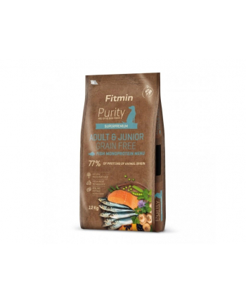 FITMIN Purity GrainFree Adult'amp;Junior ryba - sucha karma dla psa - 12kg