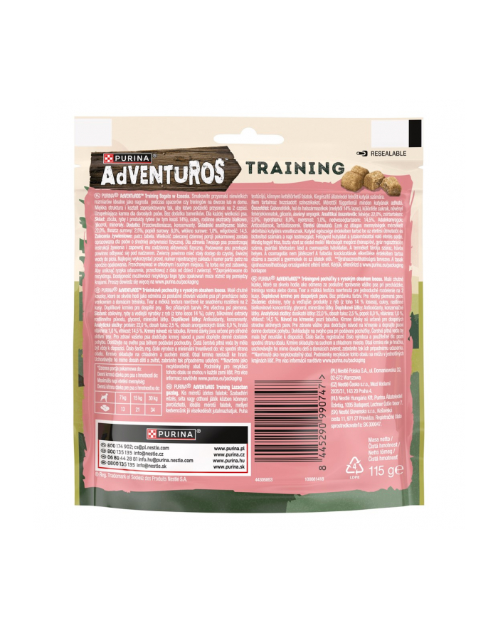 purina nestle PURINA Adventuros Training łosoś - przysmak dla psa -115g główny