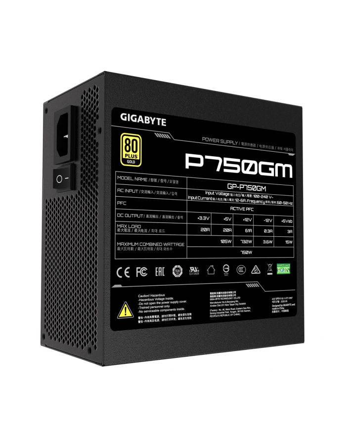 Zasilacz Gigabyte P750GM 750W 80+ Gold główny