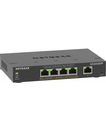 Switch Netgear GS305EPP-100PES 5p PoE 120W* (PoE+: 4p) Unmanaged Gigabit