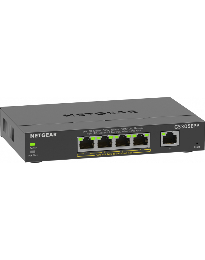 Switch Netgear GS305EPP-100PES 5p PoE 120W* (PoE+: 4p) Unmanaged Gigabit główny