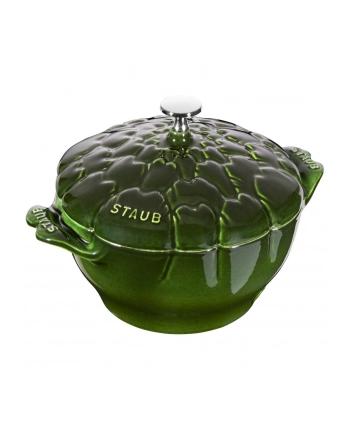no name Garnek żeliwny okrągły karczoch Staub - 3 ltr, Zielony