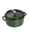 no name Garnek żeliwny okrągły Staub - 38 ltr, Zielony - nr 1