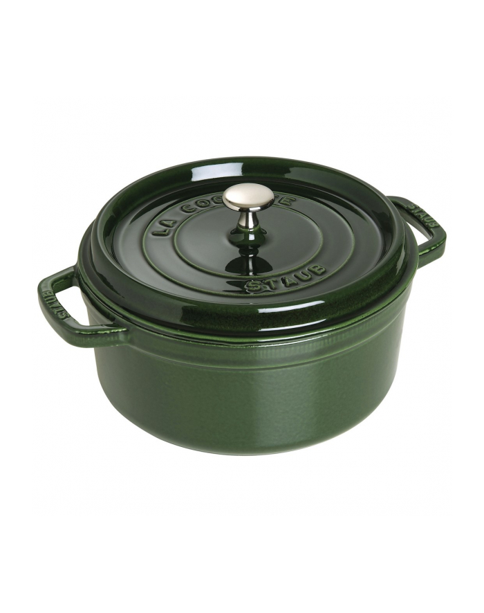 no name Garnek żeliwny okrągły Staub - 38 ltr, Zielony główny