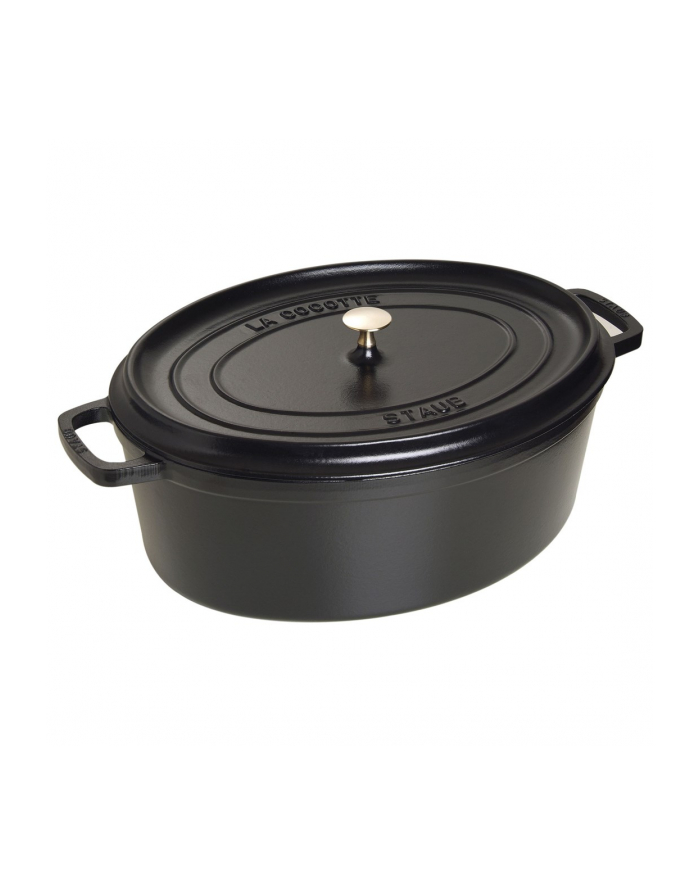 no name Garnek żeliwny owalny Staub - Czarny, 12 ltr główny