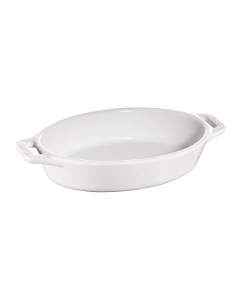 no name Owalny półmisek ceramiczny Staub - 400 ml, Biały