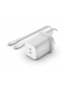 BELKIN ŁADOWARKA 65W DUAL USB-C GAN KABEL 2M BIAŁA - nr 1