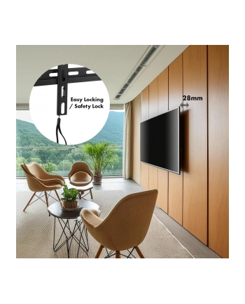 Uchwyt do TV Maclean MC-412, max VESA 400x400, 32-70'', 45kg, reg. odchylenia +0°~-10°