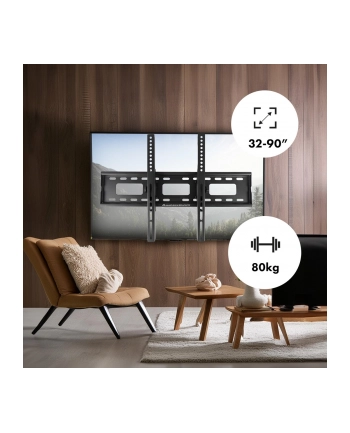 Uchwyt do TV Maclean MC-421, max VESA 600x400, 32-90'', 80kg, reg. odchylenia +15°~-15°