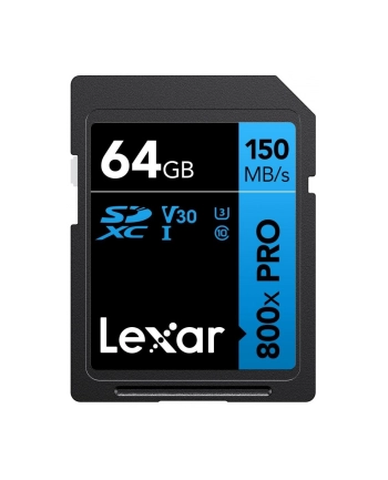 Lexar SDXC 800x Sdhc/SDXC 64GB odczytu do 120 MB/s Blue