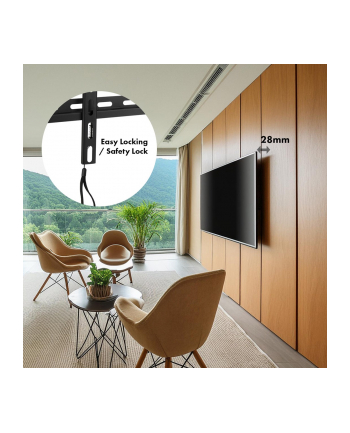 Uchwyt do TV Maclean MC-412, max VESA 400x400, 32-70'', 45kg, reg. odchylenia +0°~-10°