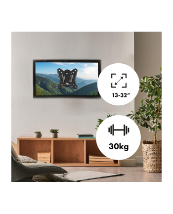 Uchwyt do telewizora lub monitora Maclean MC-415, max. VESA 100x100, 13-32'', 30kg, czarny